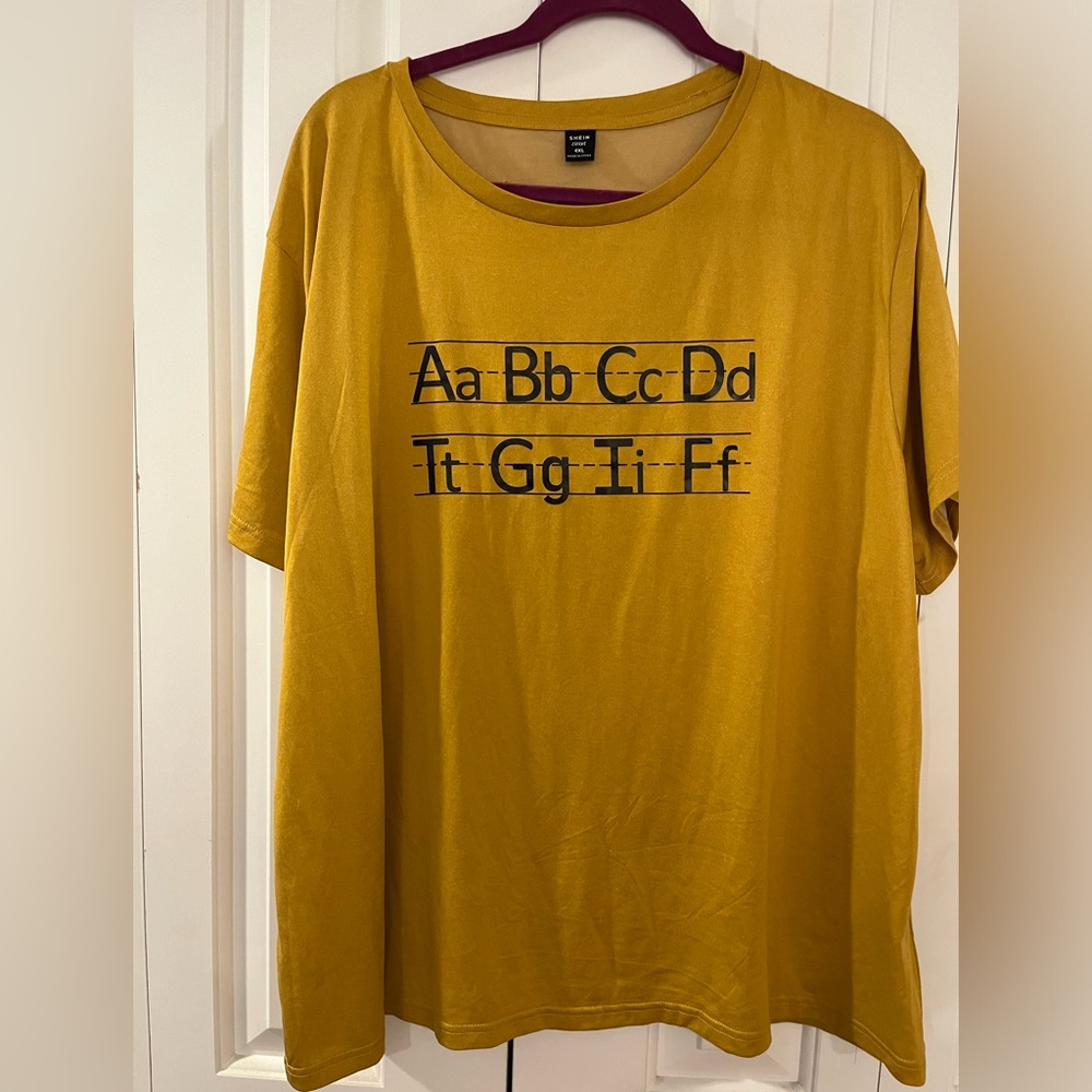 Yellow “TGIF” tee shirt